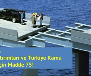 Enerji Yatırımları ve Türkiye Kamu Bütçesi için Madde 75!